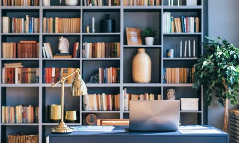 Cách bố trí kệ sách hợp phong thủy