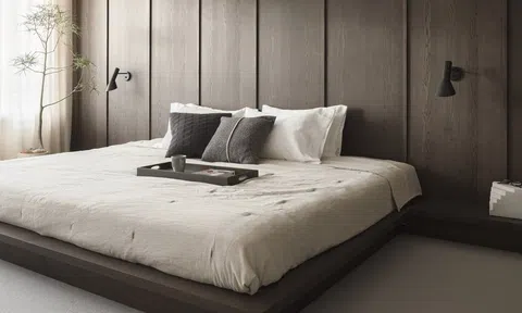 Tiết kiệm diện tích phòng ngủ với phong cách nội thất thấp sàn