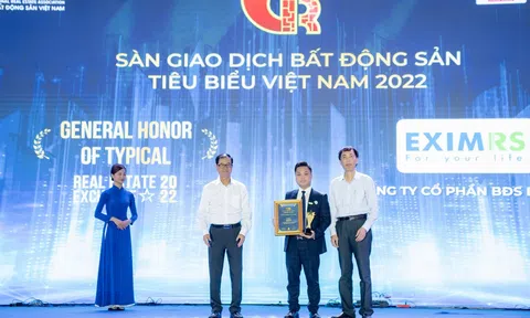 EximRS được vinh danh “Sàn giao dịch bất động sản tiêu biểu Việt Nam 2022”