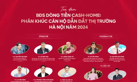 24/4: Sẽ diễn ra Toạ đàm “Bất động sản dòng tiền Cash-Home: Phân khúc căn hộ dẫn dắt thị trường Hà Nội năm 2024”