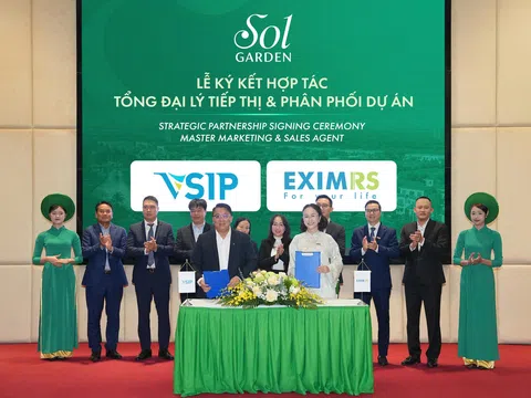 Chủ đầu tư VSIP ký kết hợp tác tổng đại lý tiếp thị và phân phối dự án Sol Garden