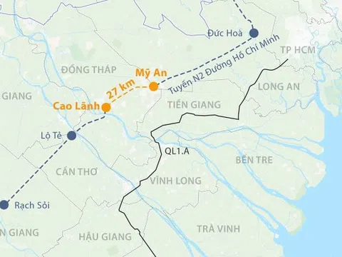 Đầu tư cao tốc Mỹ An - Cao Lãnh giai đoạn 1 với hơn 6.200 tỷ đồng